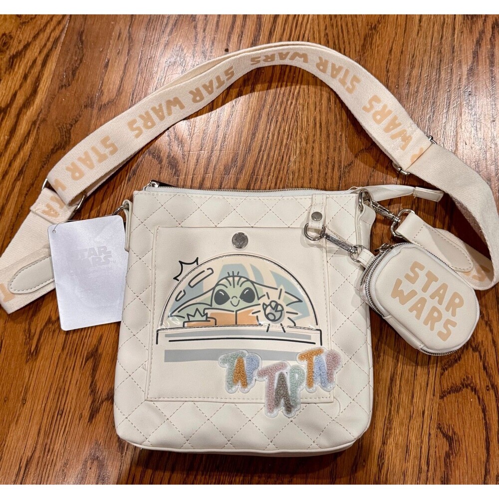 Disney Star Wars Galaxy's Edge Grogu Yoda Tap Tap Tap Crossbody Bag & Coin Pouch